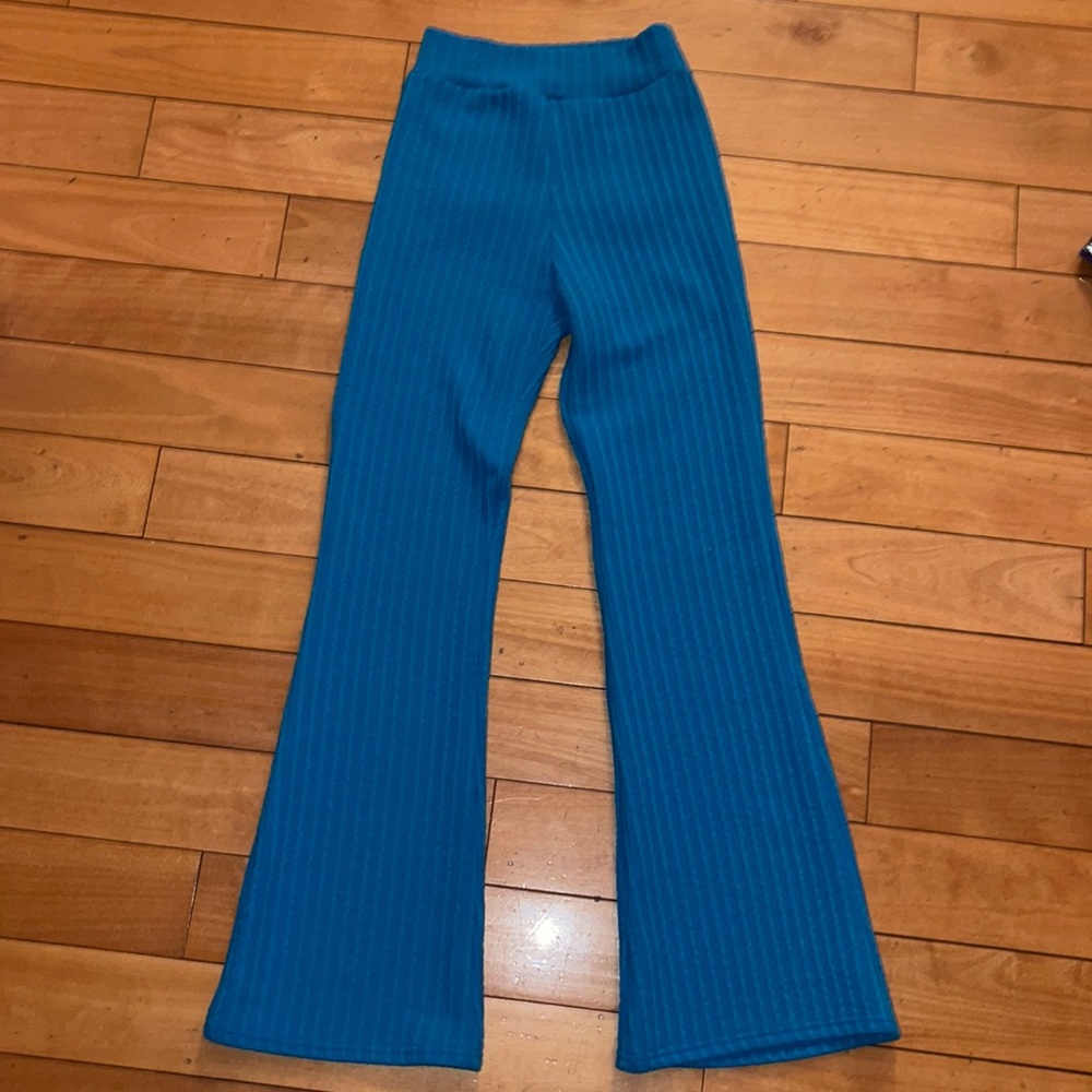Storets Blue Knit Bootcut Pants